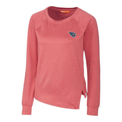 Tennessee Titans Cutter & Buck Women's Jackson Pullover Sweatshirt Heathered Red