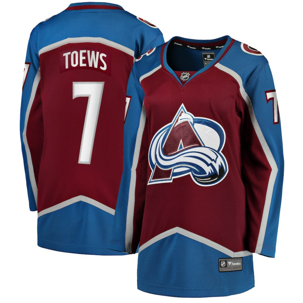 NHL Devon Toews Colorado Avalanche Fanatics Women's Home Breakaway Player Jersey - Burgundy