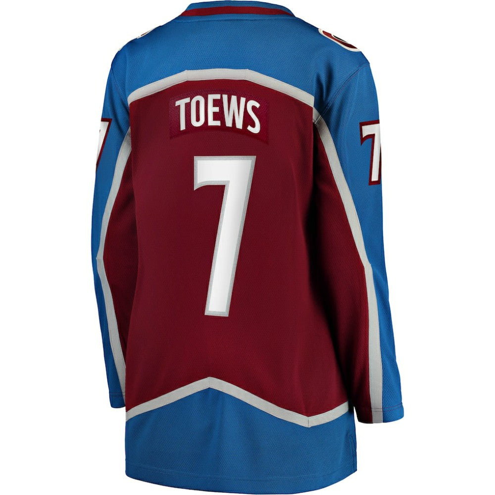 NHL Devon Toews Colorado Avalanche Fanatics Women's Home Breakaway Player Jersey - Burgundy
