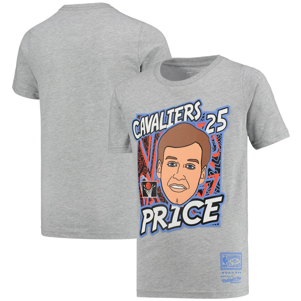 Mark Price Cleveland Cavaliers Youth Hardwood Classics King of the Court Player T-Shirt Gray