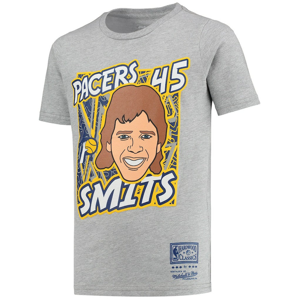 Rik Smits Indiana Pacers Youth Hardwood Classics King of the Court Player T-Shirt Gray
