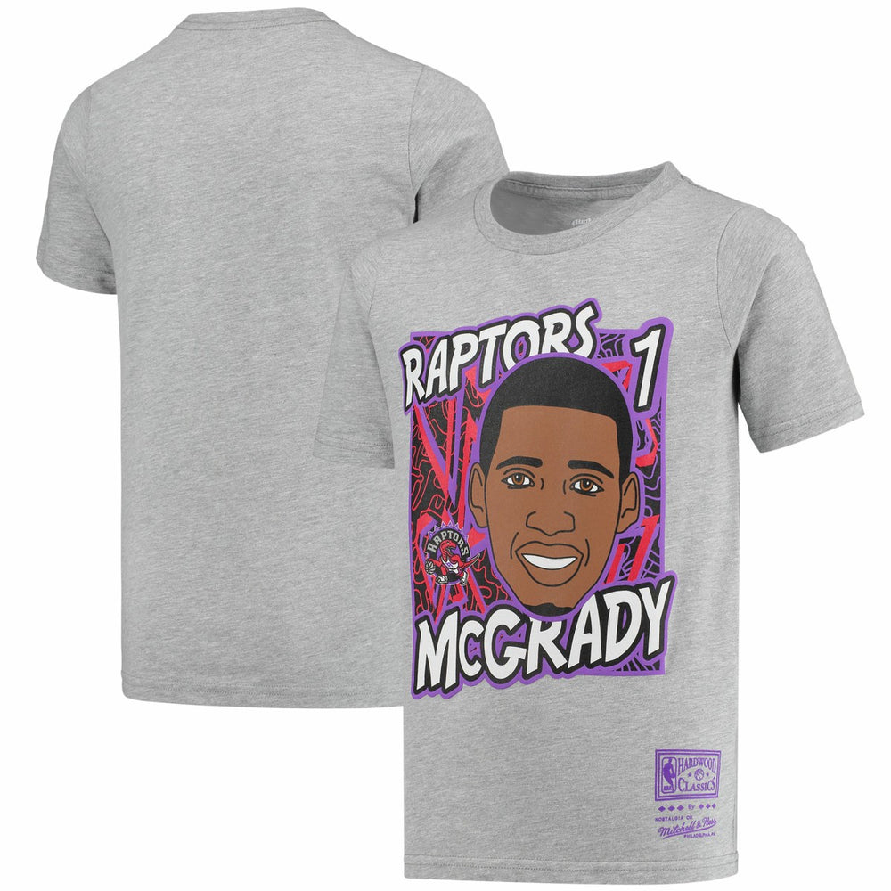 Tracy McGrady Toronto Raptors Youth Hardwood Classics King of the Court Player T-Shirt Gray