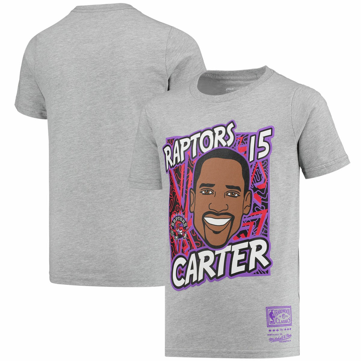 Vince Carter Toronto Raptors Youth Hardwood Classics King of the Court Player T-Shirt Gray
