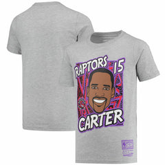 Vince Carter Toronto Raptors Youth Hardwood Classics King of the Court Player T-Shirt Gray