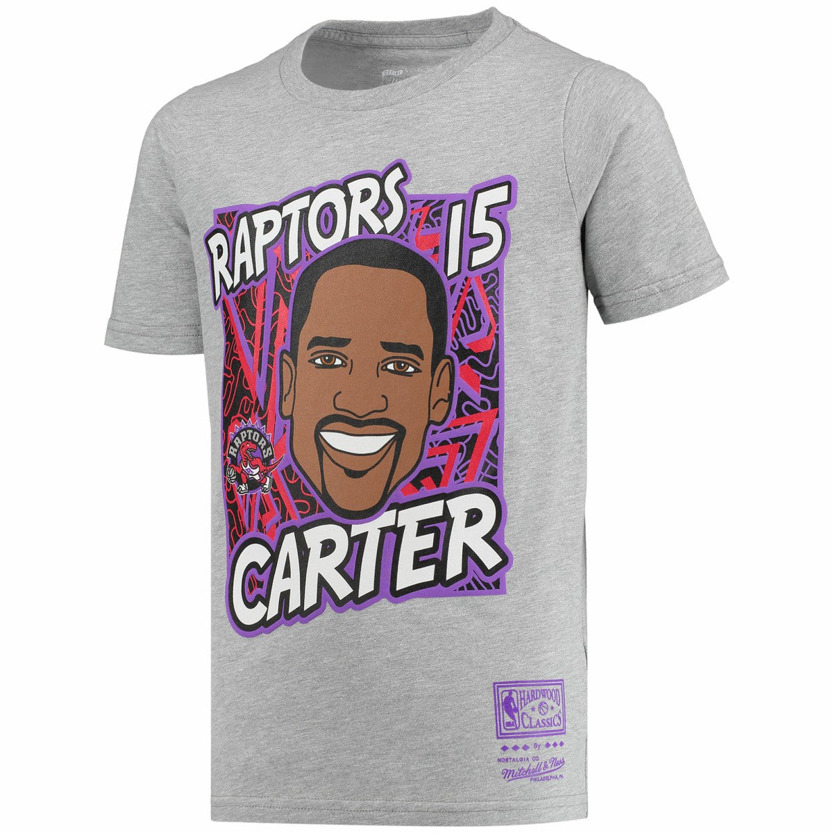 Vince Carter Toronto Raptors Youth Hardwood Classics King of the Court Player T-Shirt Gray