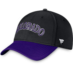 Colorado Rockies Fanatics Core Flex Hat - Black/Purple Hats