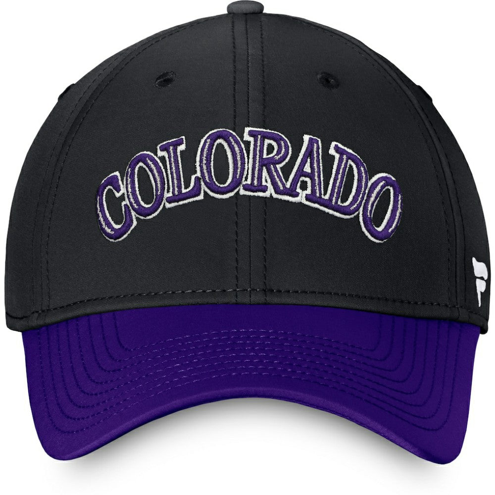 Colorado Rockies Fanatics Core Flex Hat - Black/Purple Hats