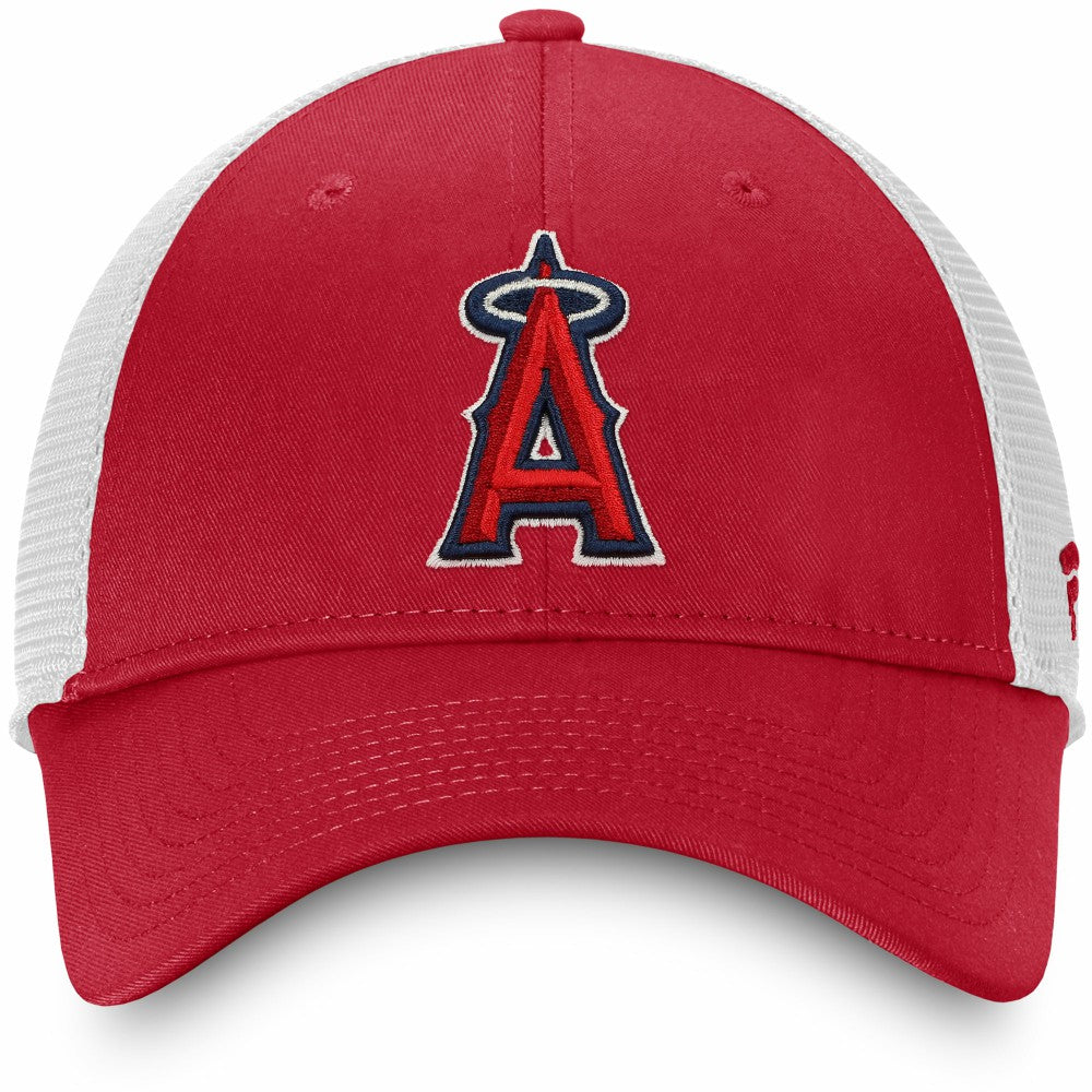 Los Angeles Angels Fanatics Team Core Unstructured Trucker Adjustable Hat - Red/White Hats
