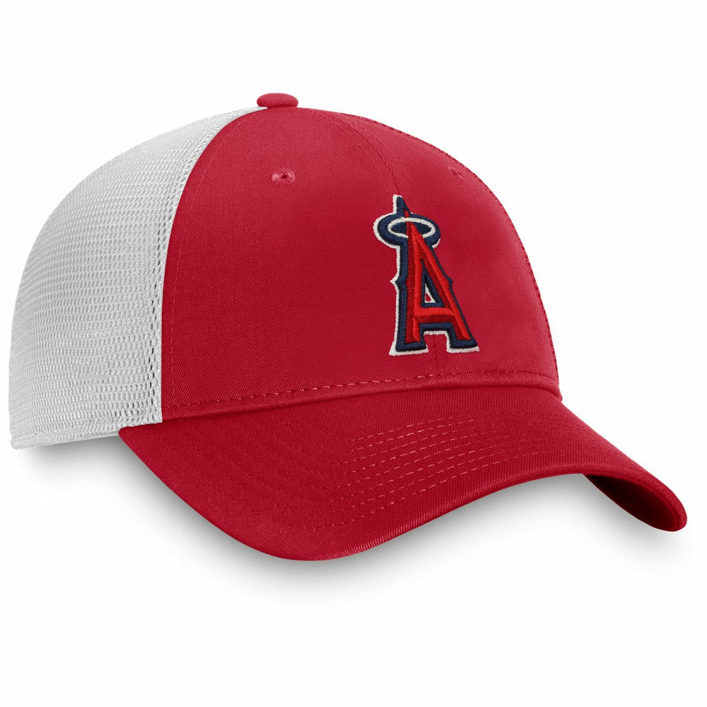 Los Angeles Angels Fanatics Team Core Unstructured Trucker Adjustable Hat - Red/White Hats