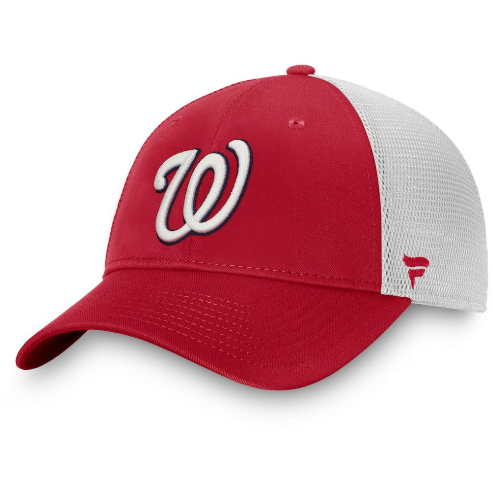 Washington Nationals Fanatics Team Core Unstructured Trucker Adjustable Hat - Red/White Hats
