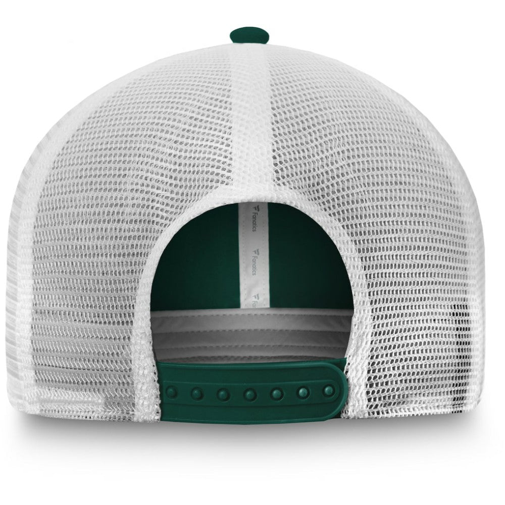 Athletics Fanatics Team Core Unstructured Trucker Adjustable Hat - Green/White Hats