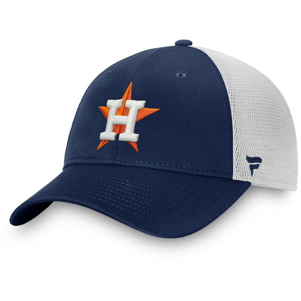 Houston Astros Fanatics Team Core Unstructured Trucker Adjustable Hat - Navy/White Hats