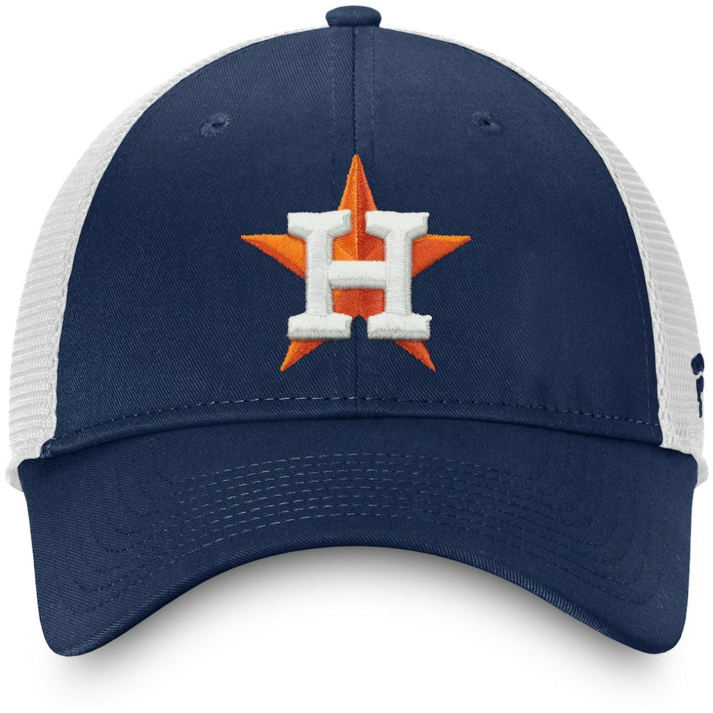 Houston Astros Fanatics Team Core Unstructured Trucker Adjustable Hat - Navy/White Hats