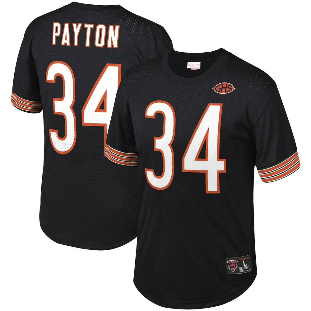Walter Payton Chicago Bears Retired Player Name & Number Mesh Top Black