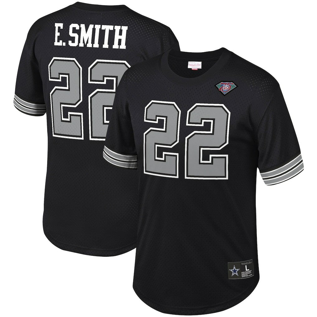 Emmitt Smith Dallas Cowboys Retired Player Name & Number Mesh Top Black
