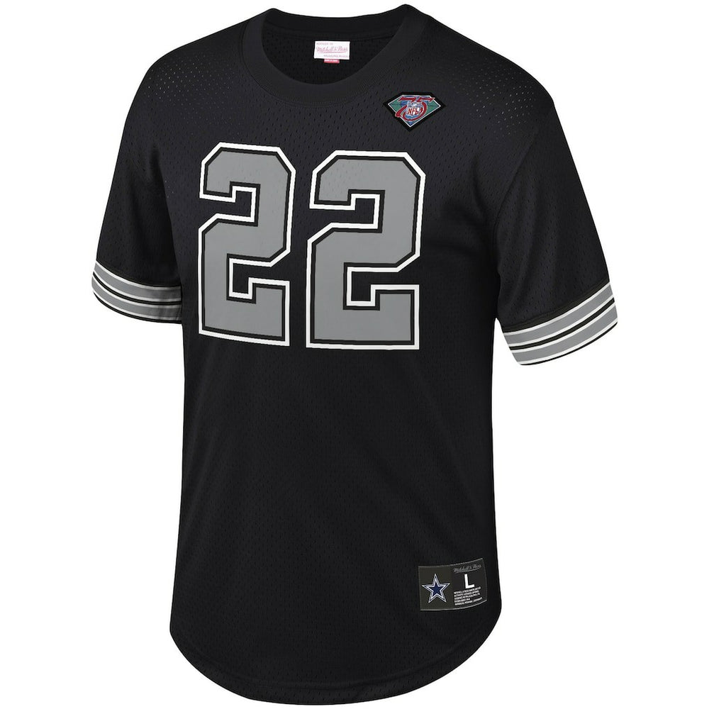 Emmitt Smith Dallas Cowboys Retired Player Name & Number Mesh Top Black