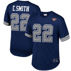 Emmitt Smith Dallas Cowboys Retired Player Name & Number Mesh Top Navy