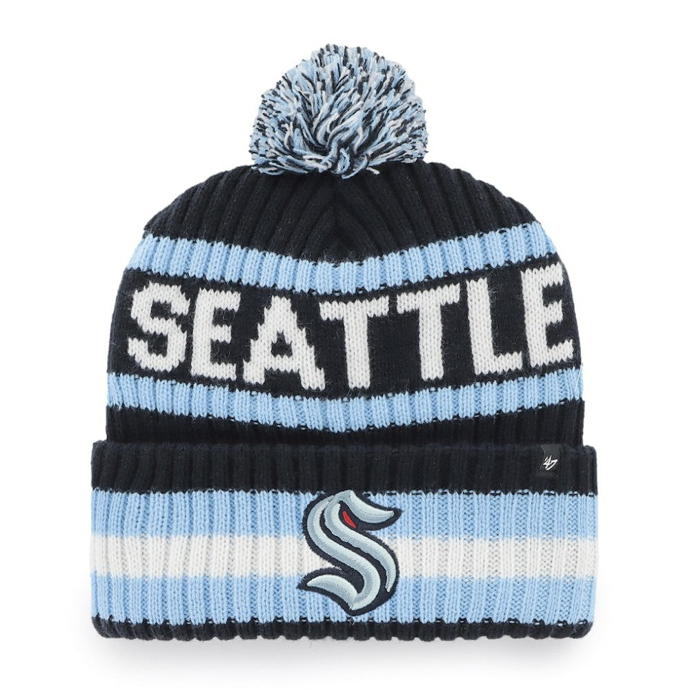NHL Seattle Kraken '47 Bering Cuffed Knit Hat with Pom - Navy
