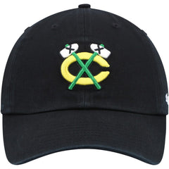 NHL Chicago Blackhawks '47 Alternate Logo Clean Up Adjustable Hat - Black