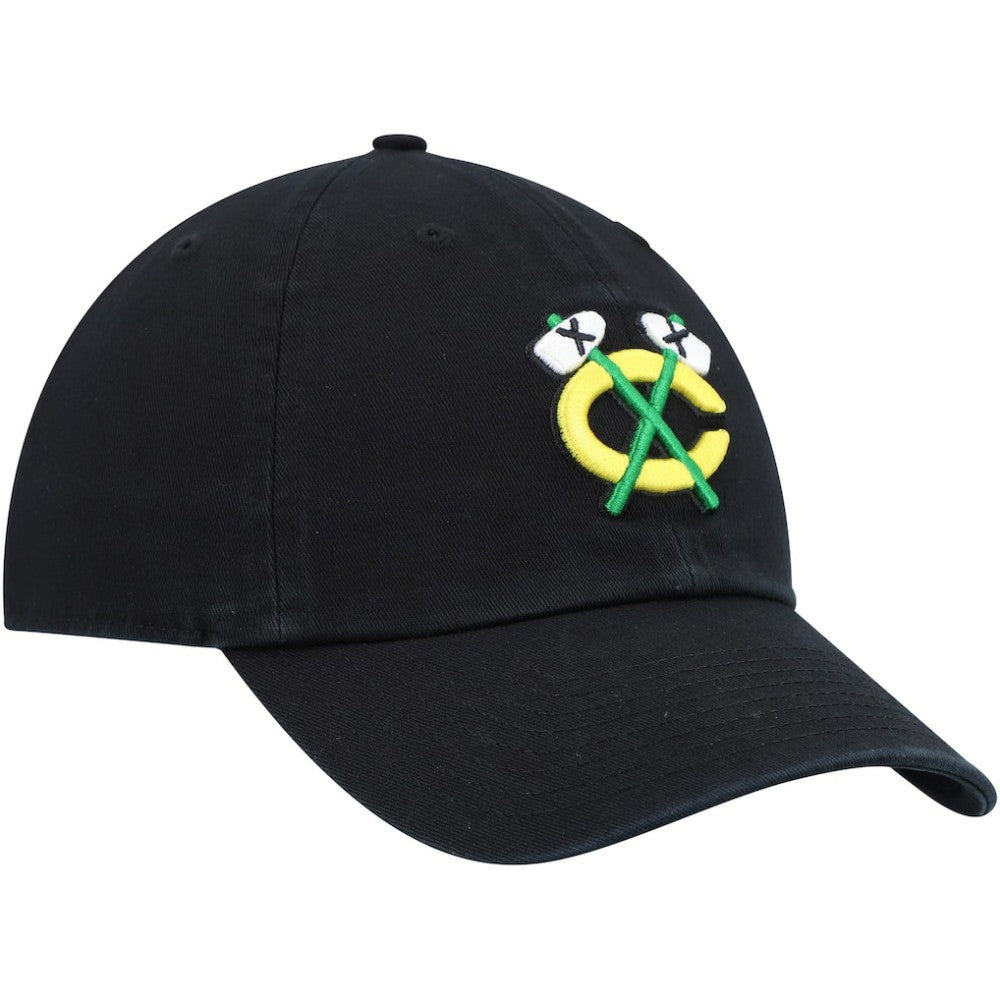 NHL Chicago Blackhawks '47 Alternate Logo Clean Up Adjustable Hat - Black