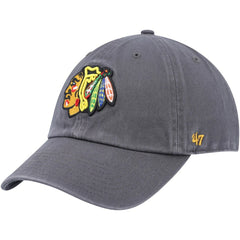 NHL Chicago Blackhawks '47 Clean Up Adjustable Hat - Charcoal