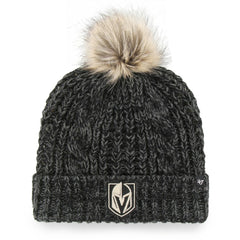 NHL Vegas Golden Knights '47 Women's Meeko Cuffed Knit Hat with Pom - Black