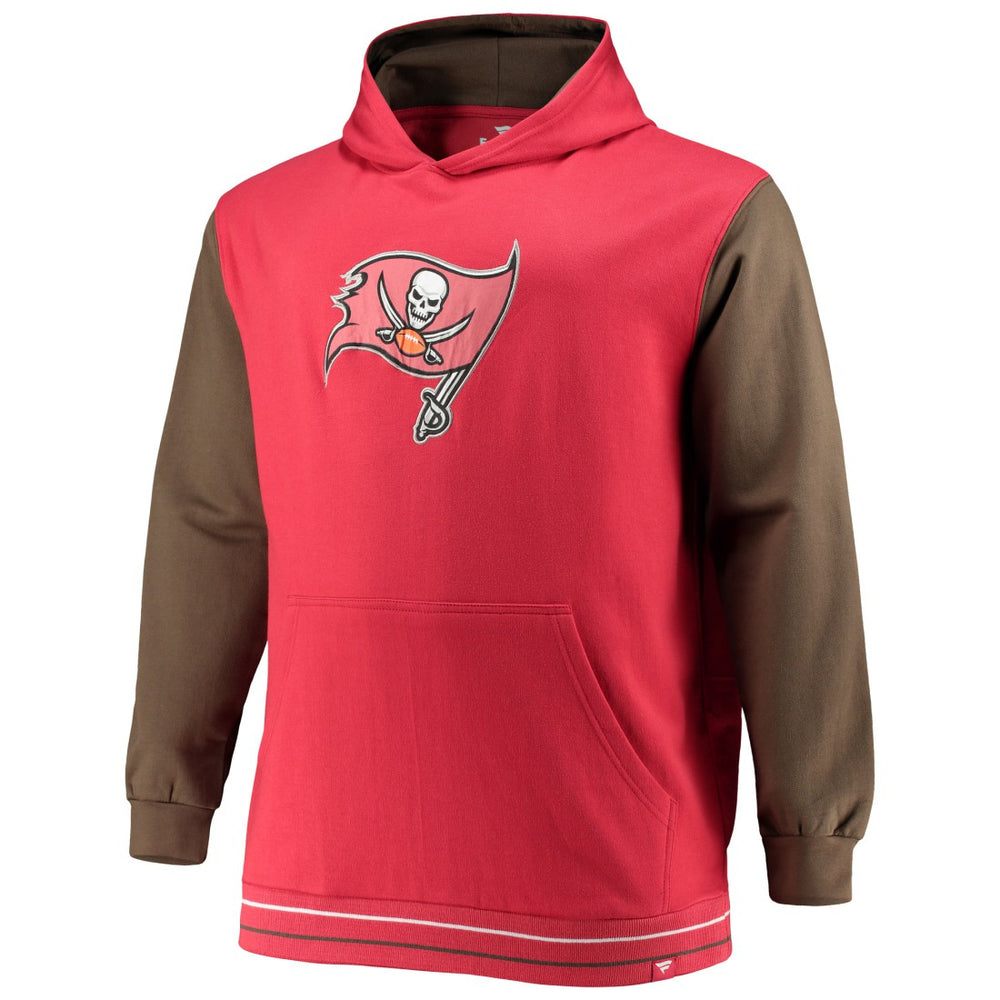 Tampa Bay Buccaneers Big & Tall Block Party Pullover Hoodie Red/Pewter