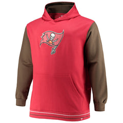 Tampa Bay Buccaneers Big & Tall Block Party Pullover Hoodie Red/Pewter