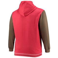 Tampa Bay Buccaneers Big & Tall Block Party Pullover Hoodie Red/Pewter