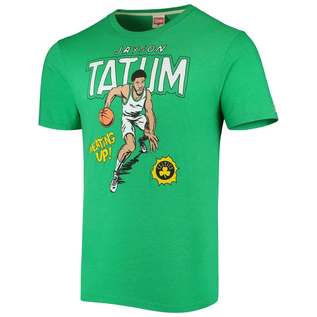 Jayson Tatum Boston Celtics Homage Comic Book Player Tri-Blend T-Shirt Kelly Green