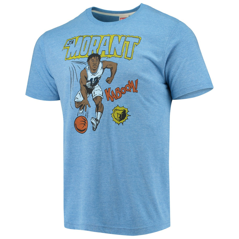Ja Morant Memphis Grizzlies Homage Comic Book Player Tri-Blend T-Shirt Light Blue