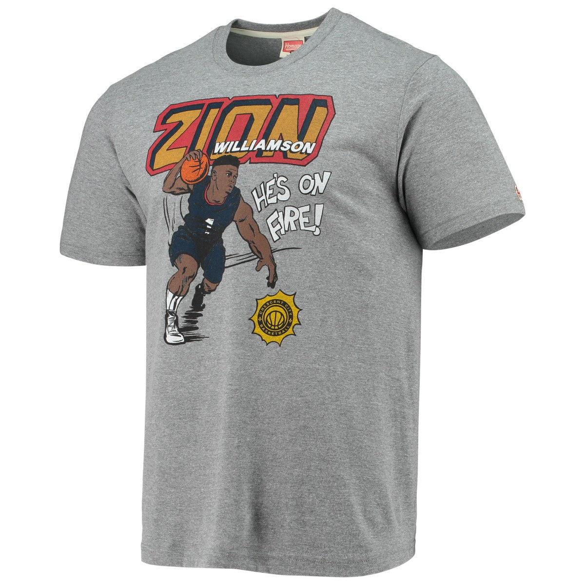 Zion Williamson New Orleans Pelicans Homage Comic Book Player Tri-Blend T-Shirt Heathered Gray