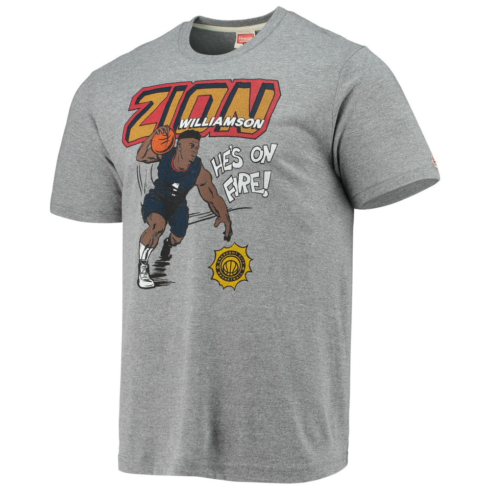 Zion Williamson New Orleans Pelicans Homage Comic Book Player Tri-Blend T-Shirt Heathered Gray
