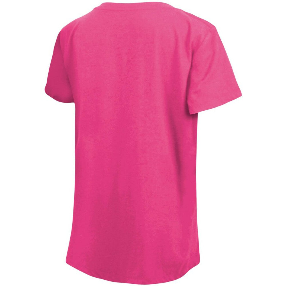 Washington Nationals New Era Girl's Youth Jersey Stars V-Neck T-Shirt - Pink Jerseys