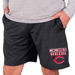 Cincinnati Reds Concepts Sport Bullseye Knit Jam Shorts - Charcoal Shorts