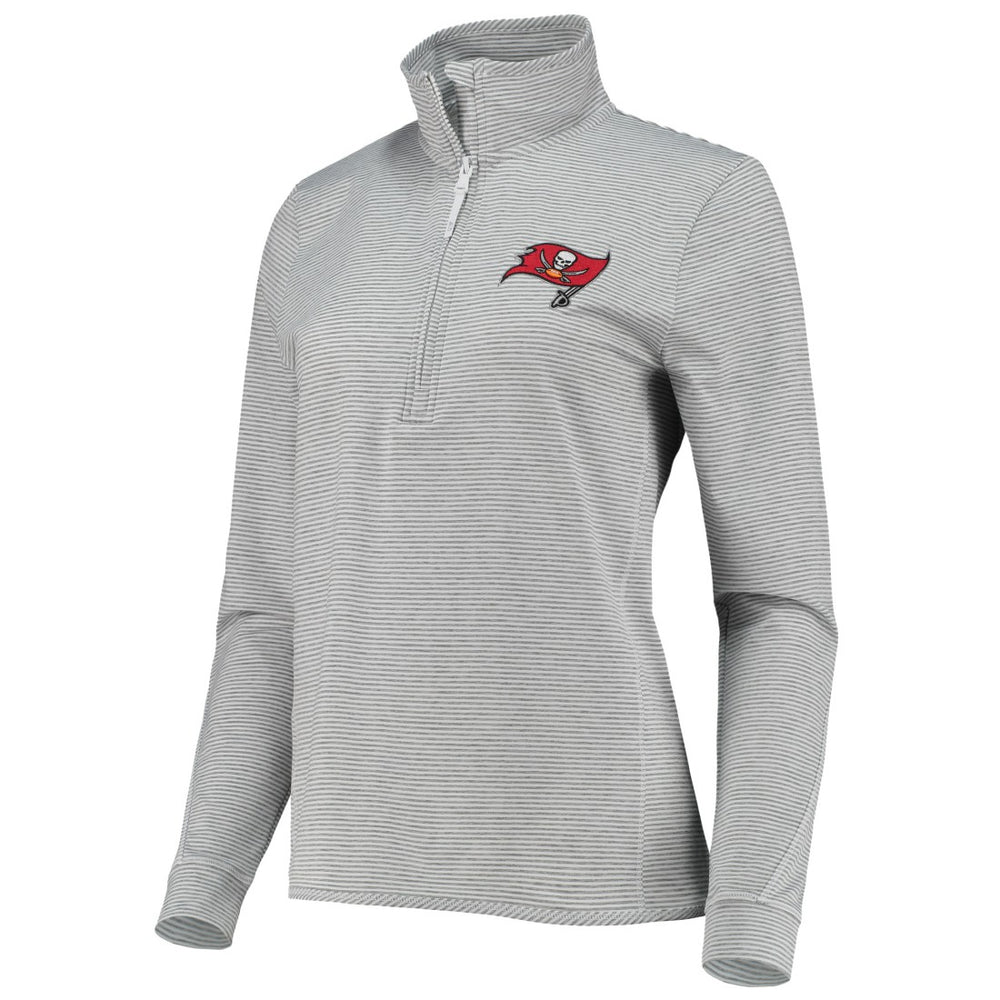 Tampa Bay Buccaneers Vineyard Vines Women's Sankaty Shep Half-Zip Pullover Top Heather Gray