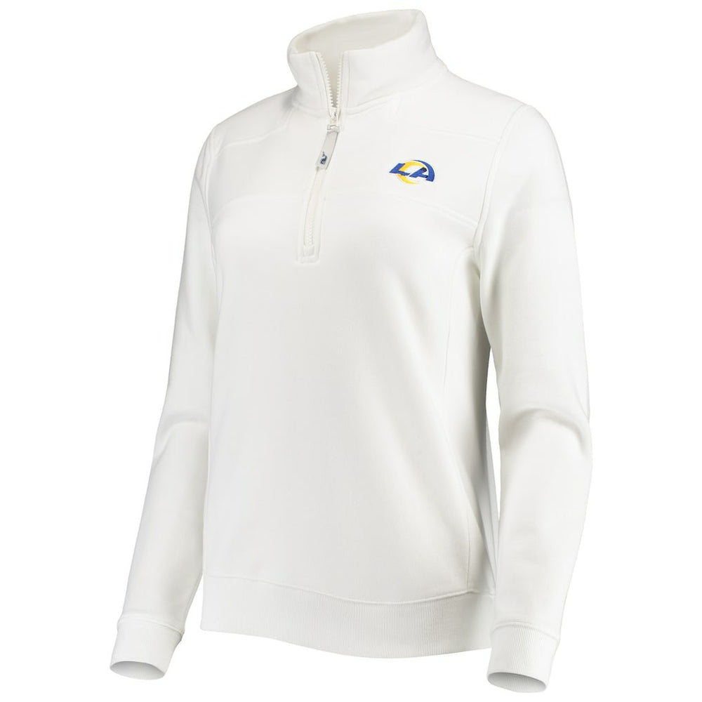 Los Angeles Rams Vineyard Vines Women's Shep Shirt Quarter-Zip Sweatshirt White