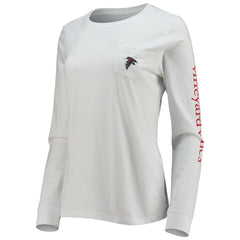 Atlanta Falcons Vineyard Vines Women's Helmet Long Sleeve T-Shirt White