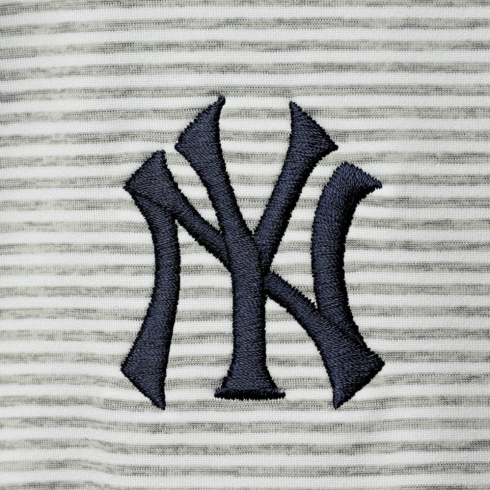New York Yankees Vineyard Vines Women's Stripe Sankaty Half-Zip Pullover Top - Heather Gray Pullover