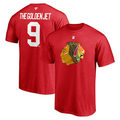 NHL Bobby Hull Chicago Blackhawks Fanatics Authentic Stack Retired Player Nickname & Number T-Shirt - Red