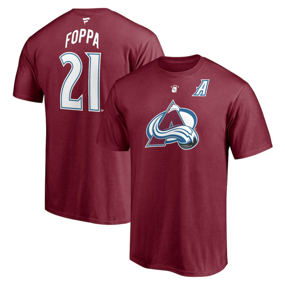 NHL Peter Forsberg Colorado Avalanche Fanatics Authentic Stack Retired Player Nickname & Number T-Shirt - Burgundy