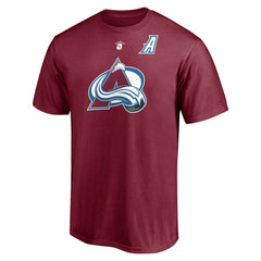 NHL Peter Forsberg Colorado Avalanche Fanatics Authentic Stack Retired Player Nickname & Number T-Shirt - Burgundy