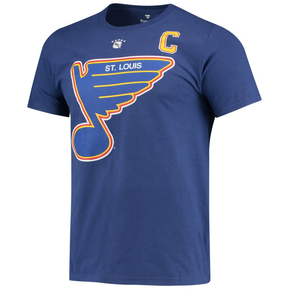 NHL Wayne Gretzky St. Louis Blues Fanatics Authentic Stack Retired Player Nickname & Number T-Shirt - Blue