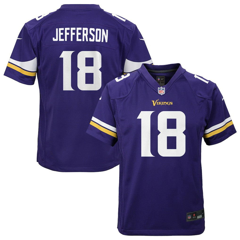 NFL Justin Jefferson Minnesota Vikings Youth Game Jersey - Purple