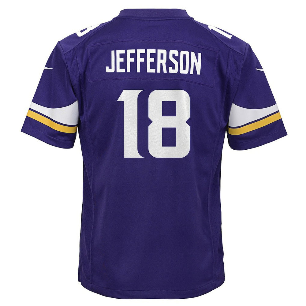 NFL Justin Jefferson Minnesota Vikings Youth Game Jersey - Purple