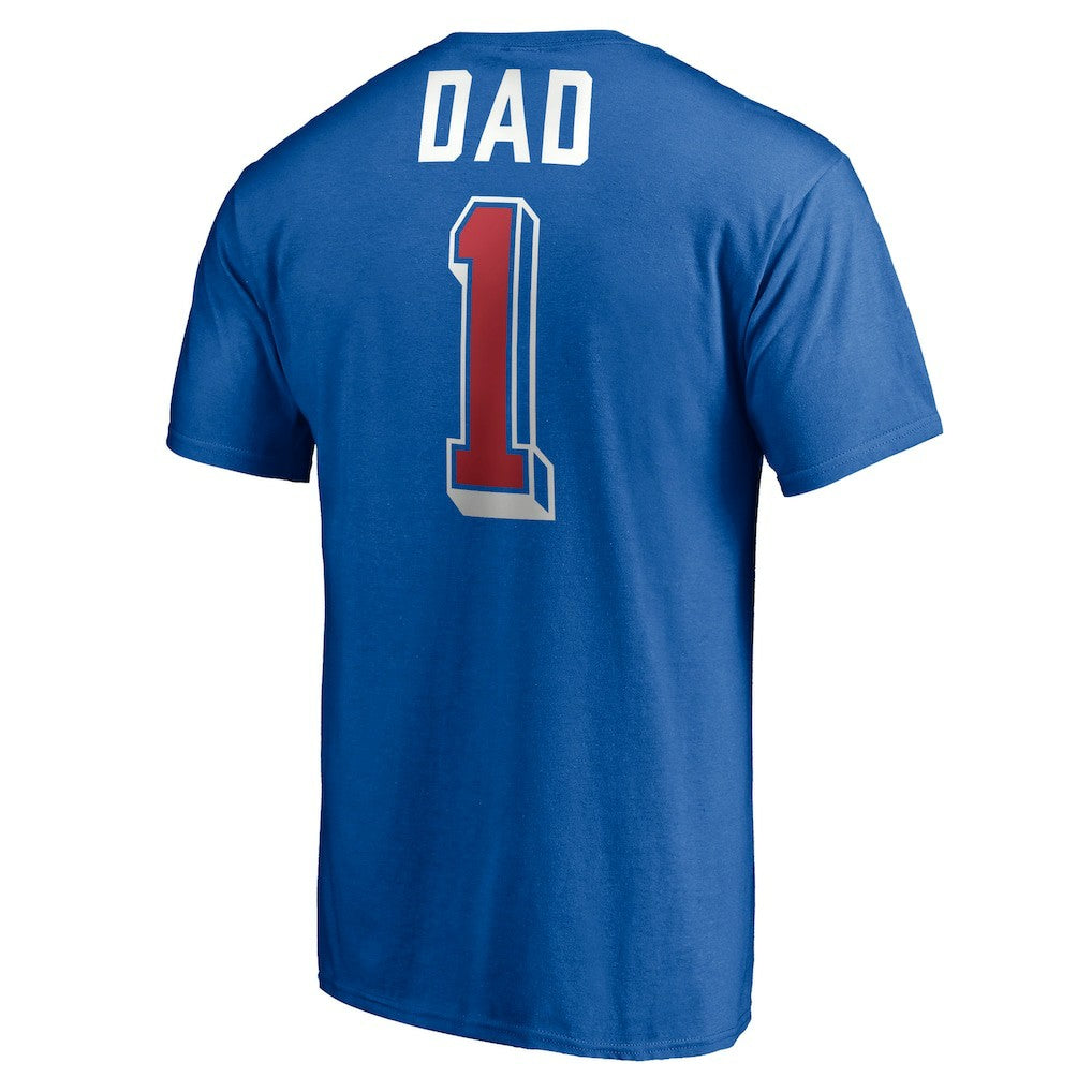 Detroit Pistons Number One Dad T-Shirt Royal