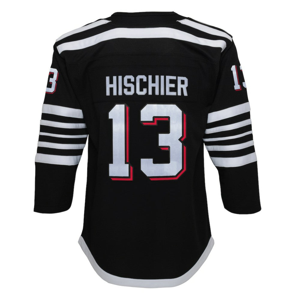 NHL Nico Hischier New Jersey Devils Youth 2021/22 Alternate Premier Player Jersey - Black