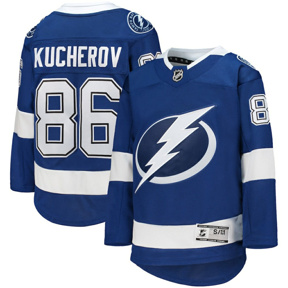 NHL Nikita Kucherov Tampa Bay Lightning Youth Home Premier Player Jersey - Blue