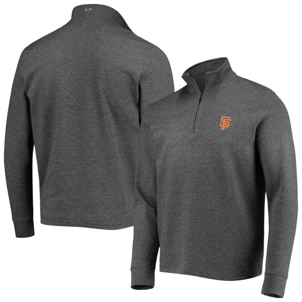 San Francisco Giants Vineyard Vines Saltwater Quarter-Zip Jacket - Charcoal Jackets