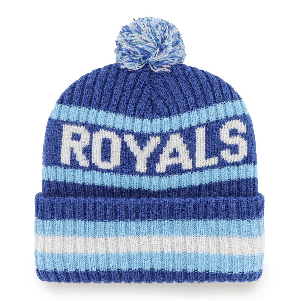 Kansas City Royals '47 Bering Cuffed Knit Hat with Pom - Royal Hats